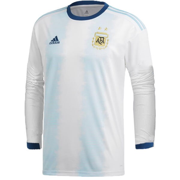 Maillot Football Argentine Domicile ML 2019 Blanc Bleu